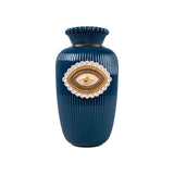 LLADRÓ PORCELAIN VASE "LOVER'S EYES" BLUE WHITE AND GOLD 