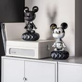 MATT AND GLOSSY BLACK "MICKEY TOTAL BLACK" LLADRÓ PORCELAIN SCULPTURE 
