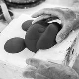 MATT AND GLOSSY BLACK "MICKEY TOTAL BLACK" LLADRÓ PORCELAIN SCULPTURE 