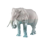 LLADRÓ PORCELAIN SCULPTURE "ELEPHANT – UNDERWATER" WHITE AND BLUE 