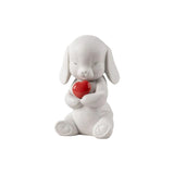 LLADRÓ PORCELAIN SCULPTURE "BUDDY – AFFECTIONATE PUPPY" WITH RED HEART 