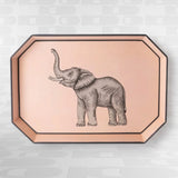 Vassoio in ferro dipinto a mano ELEFANTE