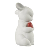 Porcelain sculpture "Puffy – Generous Rabbit" with red heart LLADRÓ