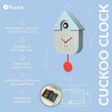 Orologio Cucù Azzurro con Righe Rosse