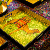 Les Ottomans x Matthew Williamson Vassoio in Legno Laccato con Mancici – MWLT01