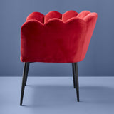 Sedia in velluto Marlene  Werns in rosso