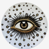 Piatto Da Dessert In Porcellana - Eye White
