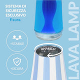 Lava Lamp Righe Blu Fisura