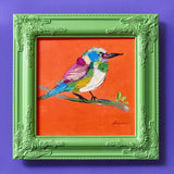 Quadro Birdy Werns in rosso