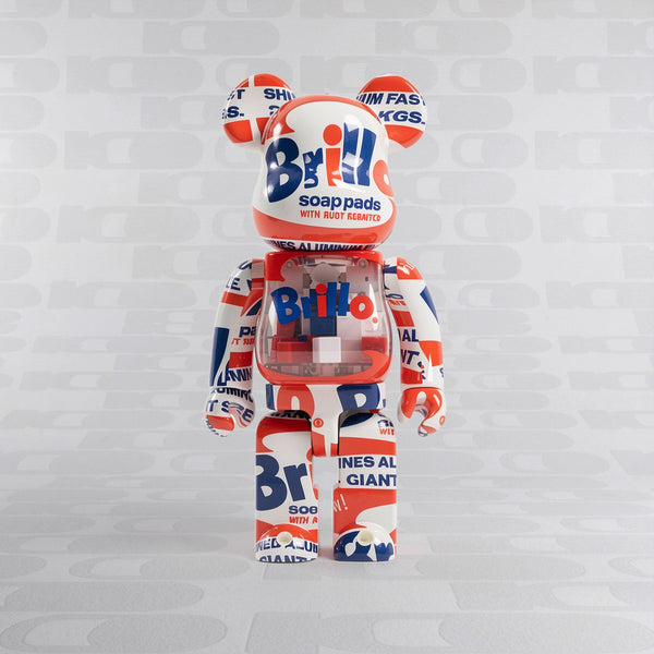 MEDICOM TOY - 400% & 100% BEARBRICK SET - ANDY WARHOL BRILLO, 2022