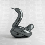 EDIZIONE STUDIO ART "BALLOON SWAN L" SCULTURA GRAFITE NERO – EDIZIONE LIMITATA