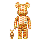 GIOCATTOLO MEDICOM - 400% & SET 100% BEARBRICK - AMPLIFICATORE CUORE D'ORO DI HIDE