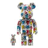 GIOCATTOLO MEDICOM - 400% & SET 100% BEARBRICK - KEITH HARING #09 CANI DANZANTI