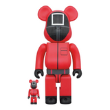 GIOCATTOLO MEDICOM - 400% & 100& SET BEARBRICK - GIOCO CALAMARI (GUARDIA QUADRATA)