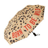 Fisura Ombrello pieghevole leopardato “Born to be wild”