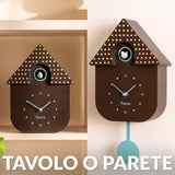 Orologio a Cucù Marrone con Pois - Fisura