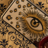 Vassoio in Ferro Dipinto a Mano – All-Seeing Eye, bianco
