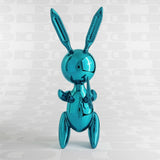EDIZIONE STUDIO ART SCULTURA "BALLOON RABBIT XL" BLU MENTA – EDIZIONE LIMITATA