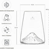 Bicchiere Long Drink Topografico  Mount Fuji