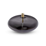 Lampada ad Olio Disc in Vetro Fumé e Ottone L - Peri Living
