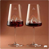 Set 2 Calici da Vino Topografici,Tofane & Tre Cime di Lavaredo - Alaskan Maker