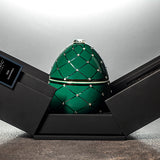 Candela profumata Ladenac “Uovo Turchese” in ceramica con strisce oro 18k – 220 g