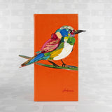 Quadro Birdy Werns in rosso
