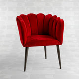 Sedia in velluto Marlene  Werns in rosso