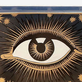 Vassoio in Ferro Dipinto a Mano – All-Seeing Eye, black