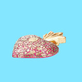 Maxi Cuore Sacro Ex Voto rosa con Milagros
