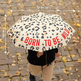 Fisura Ombrello pieghevole leopardato “Born to be wild”