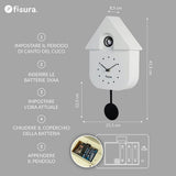 Orologio a Cucù  Bianco - Fisura