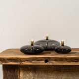 Lampada ad Olio Disc in Vetro Fumé e Ottone S - Pier Living