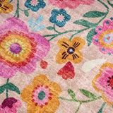 Tappeto Werns Fleur floreale in poliestere e cotone