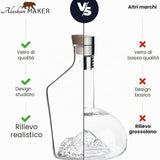 Bottiglia per liquori con topografia del Monte Bianco - Alaskan Maker