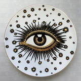 Piatto Da Dessert In Porcellana - Eye White