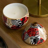 Candela profumata Ladenac “Uovo Africa Camouflage” in ceramica – 220 g