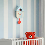 Orologio Cucù Azzurro con Righe Rosse