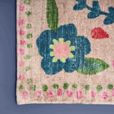 Tappeto Werns Fleur floreale in poliestere e cotone