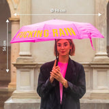 Fisura Ombrello rosa pieghevole  “Fucking Rain”