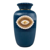 Vaso in porcellana "Lover's Eyes" blu, bianco e oro LLADRÓ