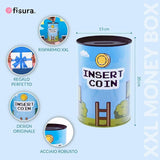 Salvadanaio in Metallo "Insert Coin" – Fisura