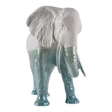 Scultura in porcellana "Elefante – Sott'acqua" bianco e blu LLADRÓ