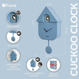 Orologio a cucù “Casita” blu Fisura