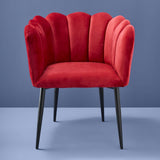 Sedia in velluto Marlene  Werns in rosso