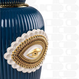 Vaso in porcellana "Lover's Eyes" blu, bianco e oro LLADRÓ