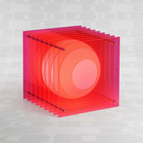 Lampada da tavolo LOP Quadrata Grande Rosa - BANG