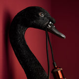 Lampada da parete Werns Petra Swan in poliresina nera
