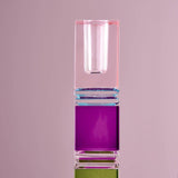 Portacandele Fancy Crystal, multicolore quadrato