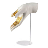 Scultura in porcellana "Abbondanza Mudra" bianco e oro LLADRÓ